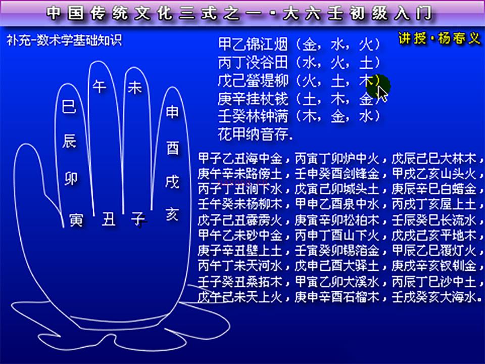 杨春义 大六壬入门初级视频9集 百度网盘资源