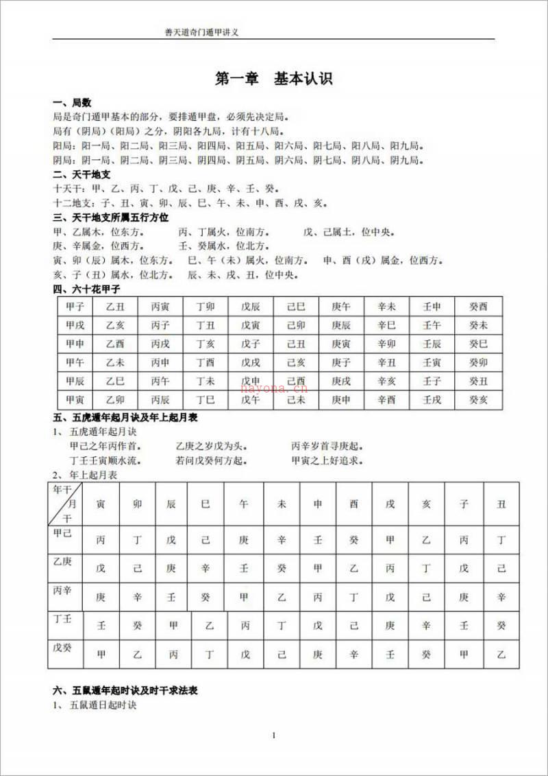 善天道-奇门遁甲讲义71页.pdf百度网盘资源