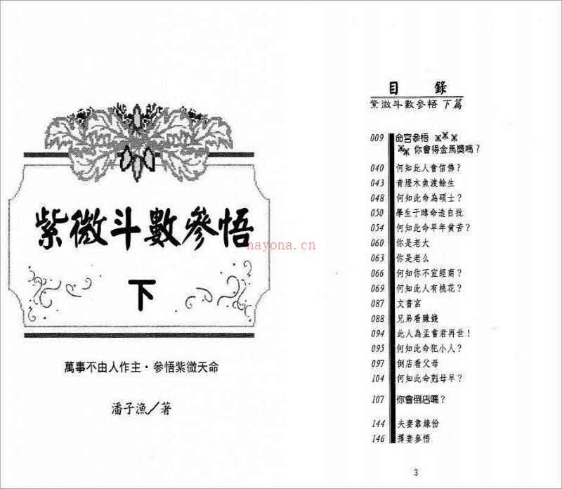 潘子渔-紫微斗数参悟下册（271页）.pdf百度网盘资源