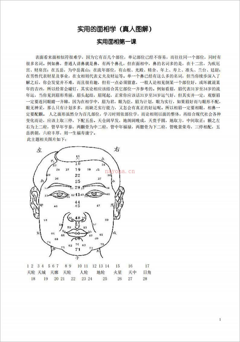 实用的面相学(真人图解) .pdf百度网盘资源