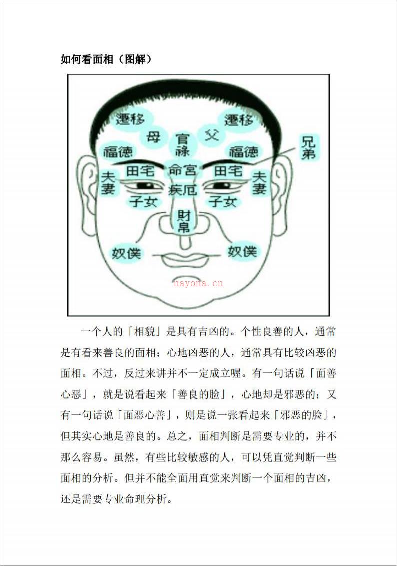 如何看面相(图解) .pdf百度网盘资源