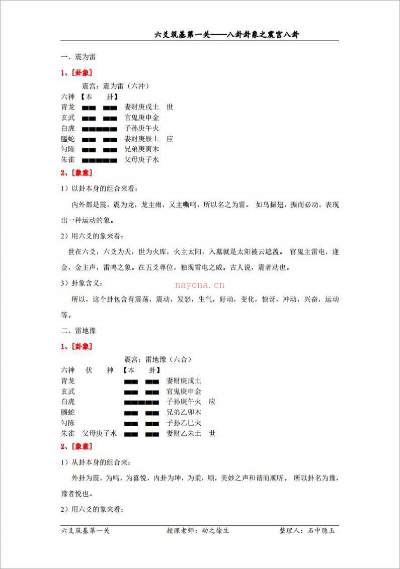 八卦卦象之震宫八卦（修订）.pdf百度网盘资源