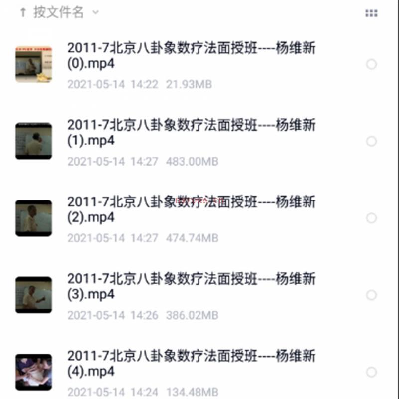 杨维新2011年7月北京八卦象数疗法面授班视频5集百度网盘资源