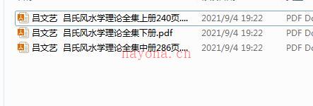 吕氏风水学理论全集 百度网盘资源