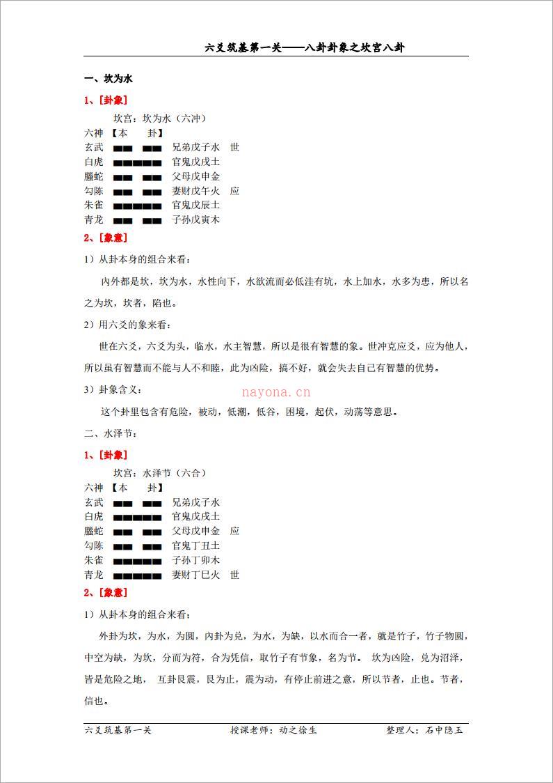 八卦卦象之坎宫八卦（修订）.pdf 百度网盘资源