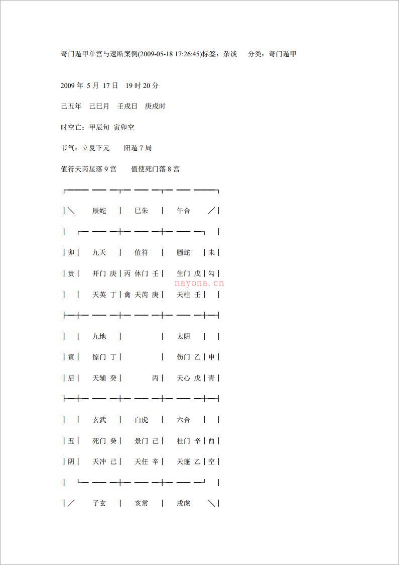 奇门遁甲单宫与速断案例.pdf 百度网盘资源