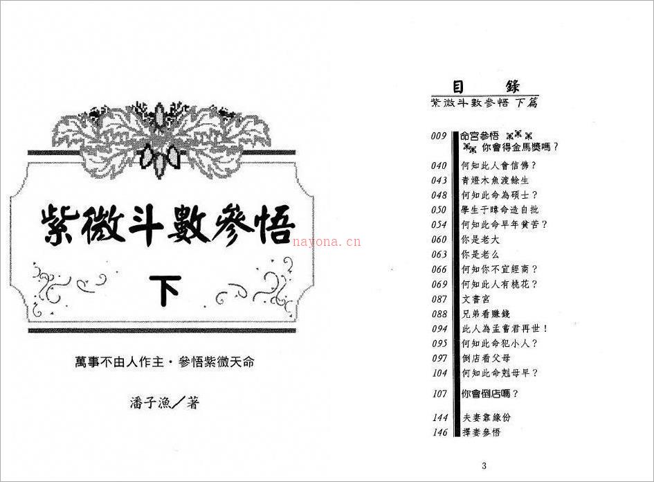 潘子渔-紫微斗数参悟下册（271页）.pdf 百度网盘资源