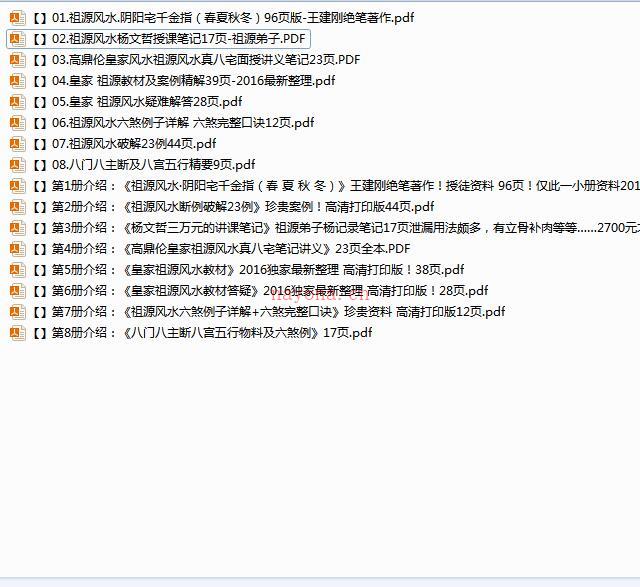 皇家《祖源风水资料》全套资料王建刚绝笔着作 百度网盘资源