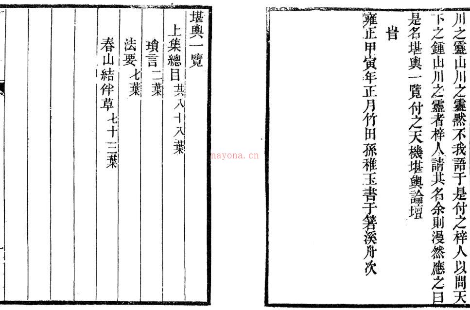 《堪舆一览》(此书峦头与理气兼论，分为上下二集.pdf 193页 百度网盘资源