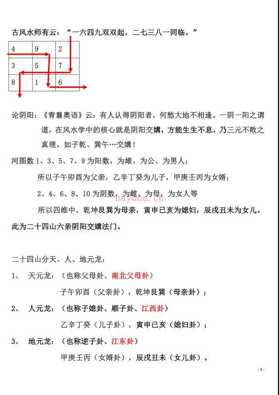 三僚杨公三元风水秘诀杨公三元地理高级内部资料 百度网盘资源