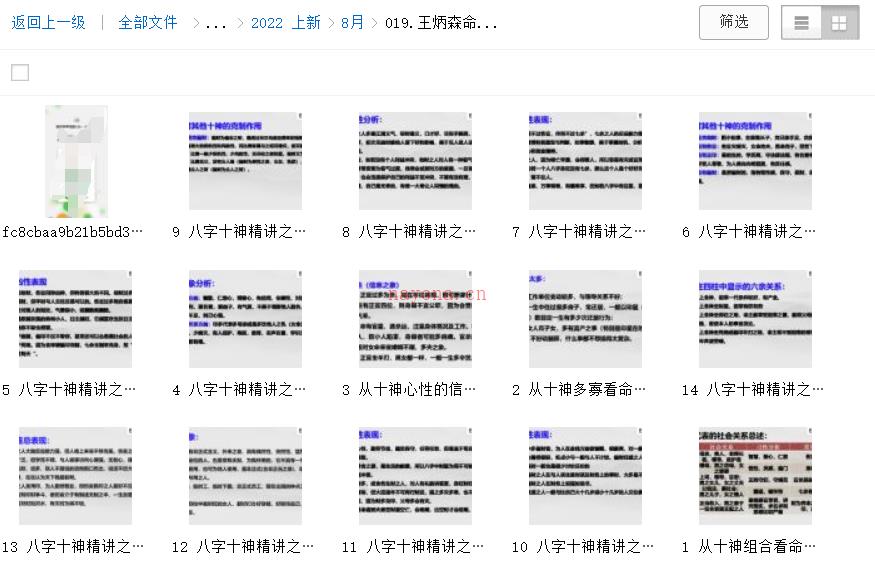 王炳森命理学高级课十神精讲百度网盘下载