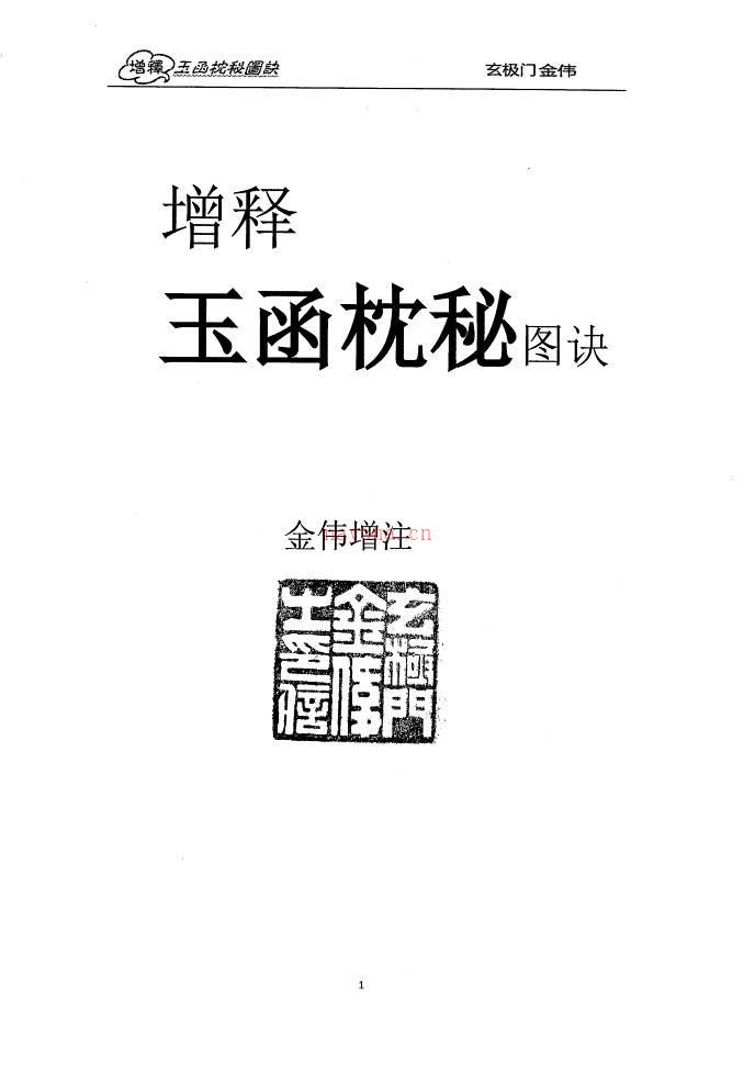 金伟.增释玉函枕秘图诀330页+玄极门理气探微274页.PDF电子书 百度网盘资源