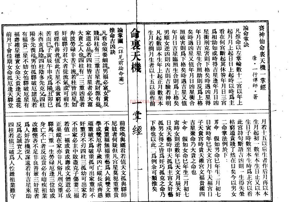 赛神仙命理天机《一掌经》 （唐）一行禅师着.pdf 百度网盘资源