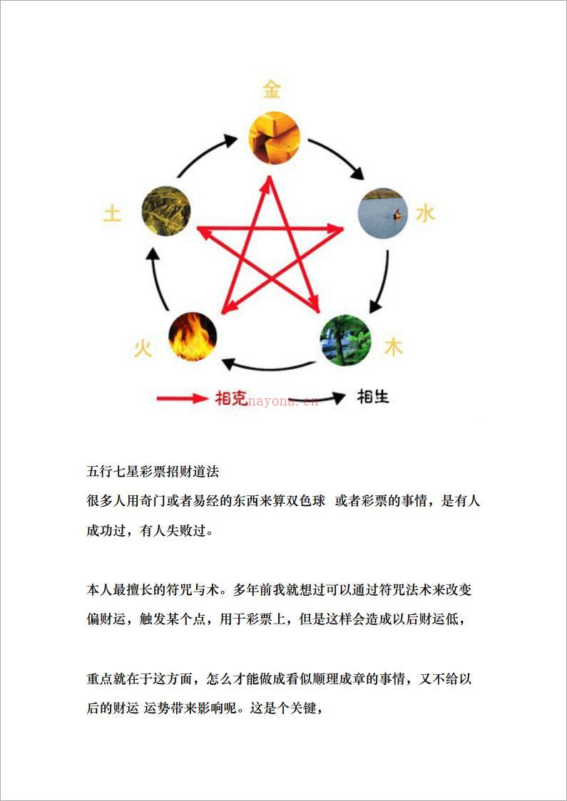 五行七星招财法一卷5页.pdf 百度网盘资源