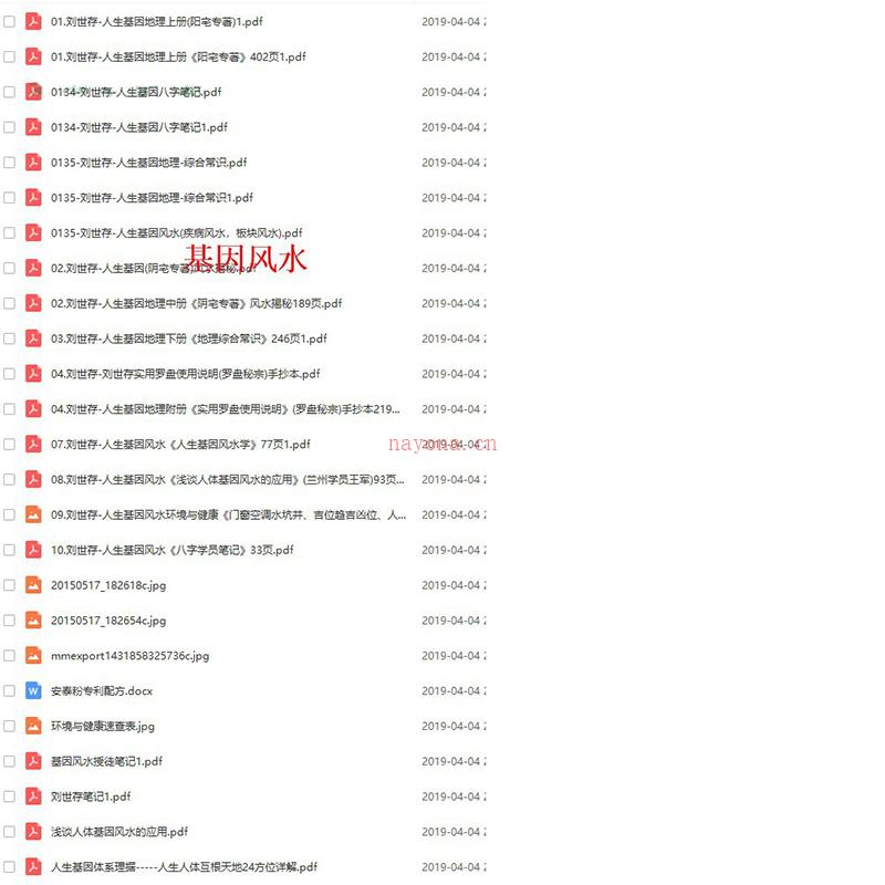 刘世存风水2015人体基因风水教程资料录音合集 百度网盘资源