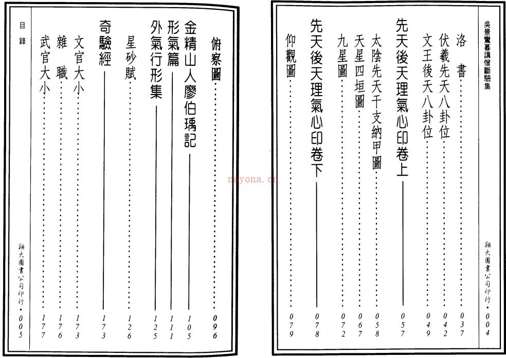 先天后天理气心印 吴景鸾暮讲僧断验集 合编