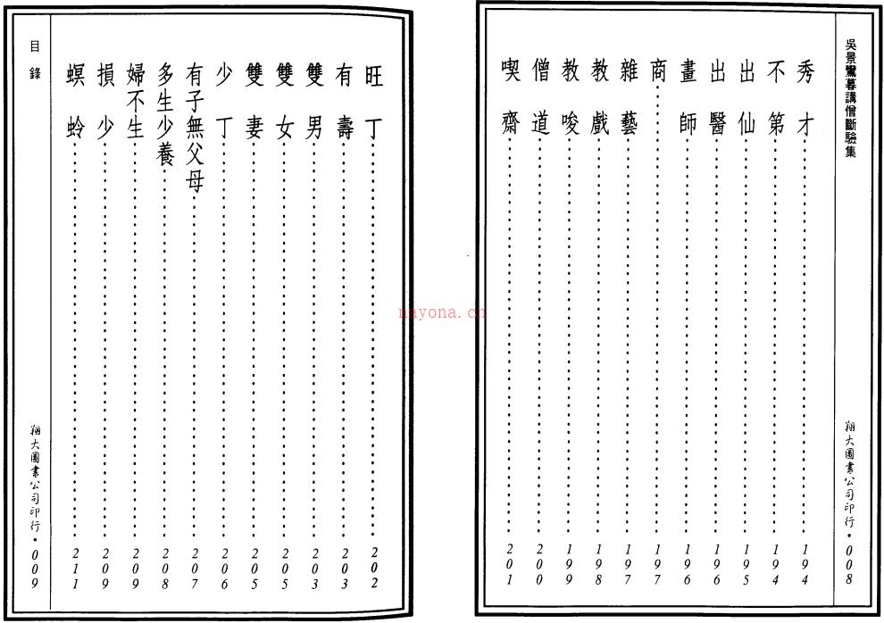 先天后天理气心印 吴景鸾暮讲僧断验集 合编